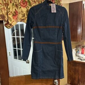 Denim Long Sleeve Dress